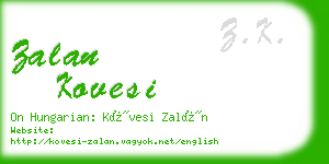 zalan kovesi business card